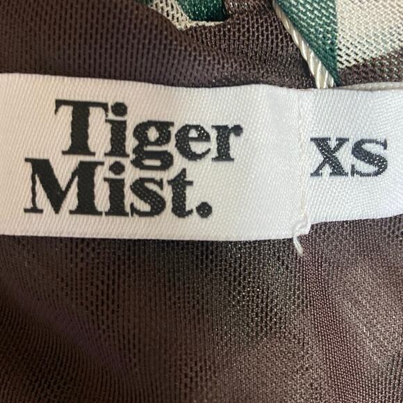 Tiger Mist NWT Multicolor Sleeveless Ruched Slit Open Back Mini Bodycon Dress XS - Picture 4 of 6